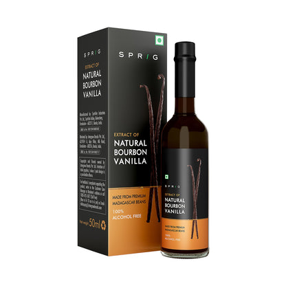 Bourbon Vanilla Extract – Alcohol Free - Sprig – 50ml