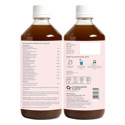 Bp Care Juice – Ayurvedic Heart &amp; Lipid-No Added Sugar-Carbamide Forte-1000ml