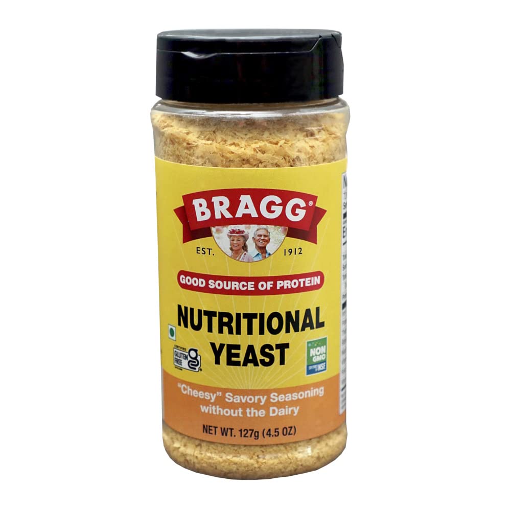 Premium Nutritional Yeast - Gluten Free, Sugar Free &amp;amp; Salt Free - Bragg Organic - 127gm