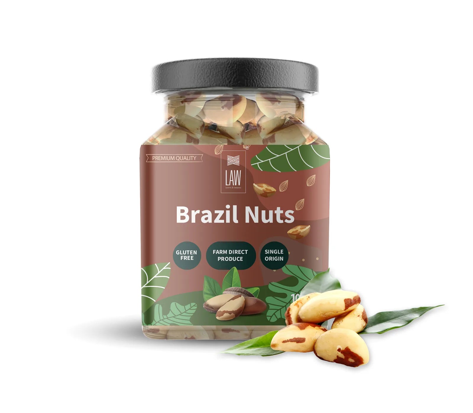 Brazil Nuts | 100% Natural – Single Origin – Gluten Free, Pesticide Free, No Additives, No Added Preservatives – Looms And Weaves – 200gm