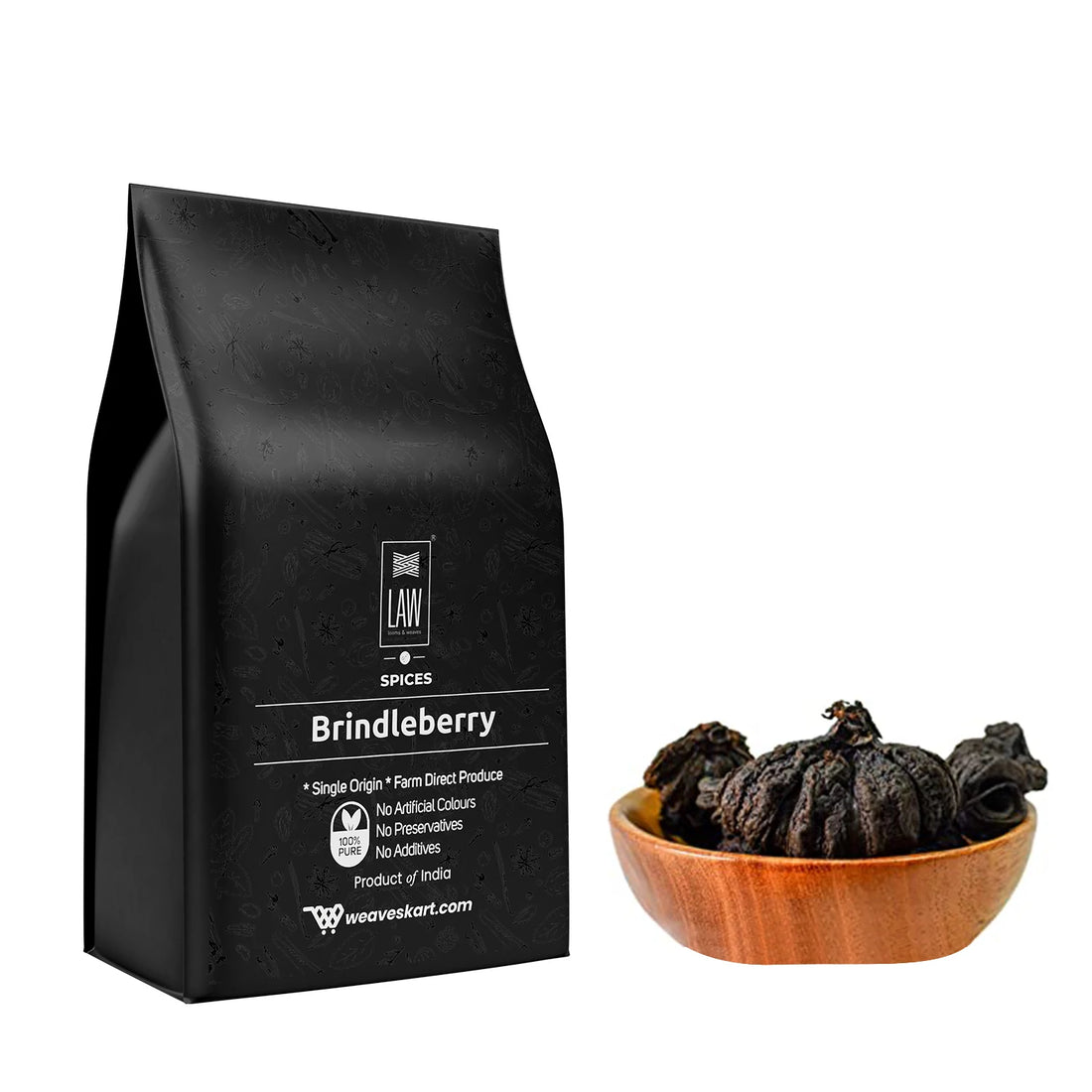 Brindleberry/ Kerala Kudampuli /Garcinia Cambogia /Malabar Tamarind/Goraka – Natural - Indian - Vegan & Gluten Free - Looms And Weaves – 200gm