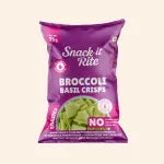 Broccoli Basil Crisps - Gluten Free -  No Added Preservatives ,No Palm Oil, – Snack It Rite – 75gm