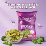 Broccoli Basil Crisps - Gluten Free -  No Added Preservatives ,No Palm Oil, – Snack It Rite – 75gm