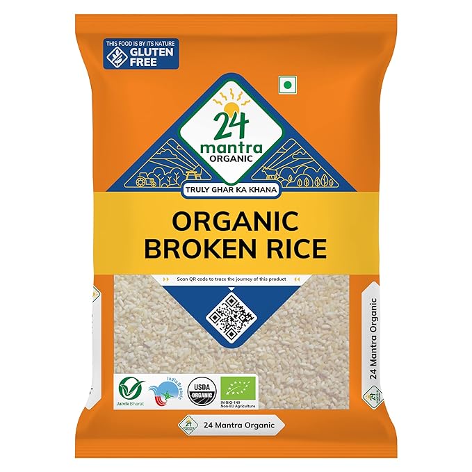 Rice | Broken Rice - USDA Organic - Gluten Free – 24 Mantra – 1000gm