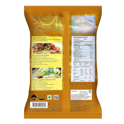 Brown Rice Spaghetti - Gluten Free, Cholesterol Free &amp;amp; Fat Free – Peacock - 200gm