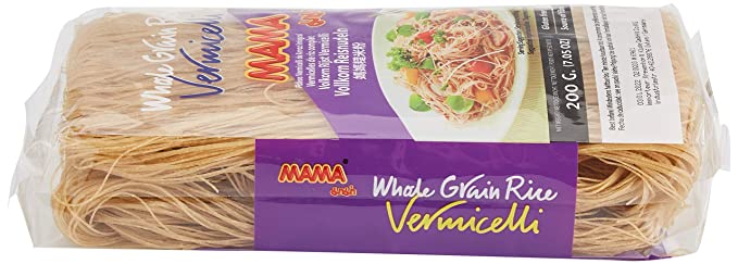 Rice Vermicelli | Whole Grain Rice Vermicelli - Instant - Gluten Free &amp; Source Of Fiber - mama - 200gm