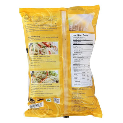 Brown Rice Vermicelli - Gluten Free, Cholesterol Free &amp;amp; Fat Free – Peacock - 200gm