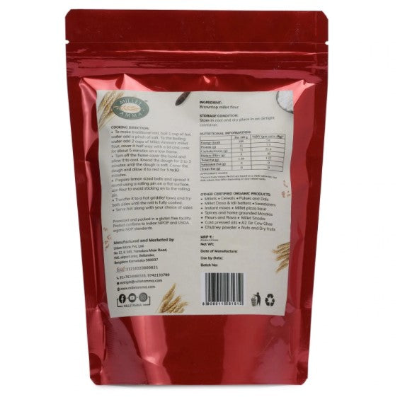 Brown Top Millet Flour – Gluten Free, High Protein &amp;amp; High Fiber – Millet Amma – 500gm
