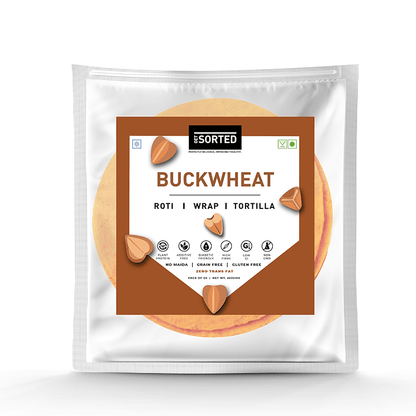 Tortilla | Buckwheat Roti – Vegan, Gluten Free, No Maida, Diabetic Friendly &amp;amp; No Additives – Get Sorted - Pack Of 5