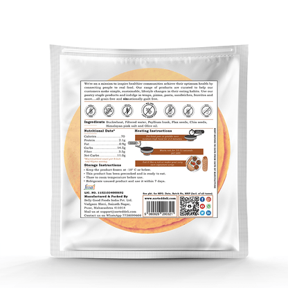 Tortilla | Buckwheat Roti – Vegan, Gluten Free, No Maida, Diabetic Friendly &amp;amp; No Additives – Get Sorted - Pack Of 5