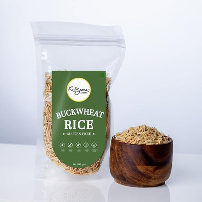 Rice | Buckwheat Rice -Gluten Free-Oil, Fat Free, Jain ,No Onion &amp; Garlic -No Artificial Additives, No Preservatives – Kuizeens – 200gm