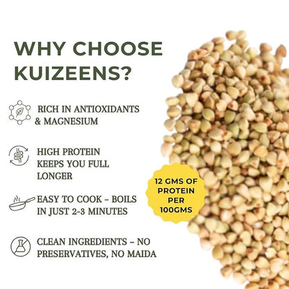 Rice | Buckwheat Rice -Gluten Free-Oil, Fat Free, Jain ,No Onion &amp; Garlic -No Artificial Additives, No Preservatives – Kuizeens – 200gm