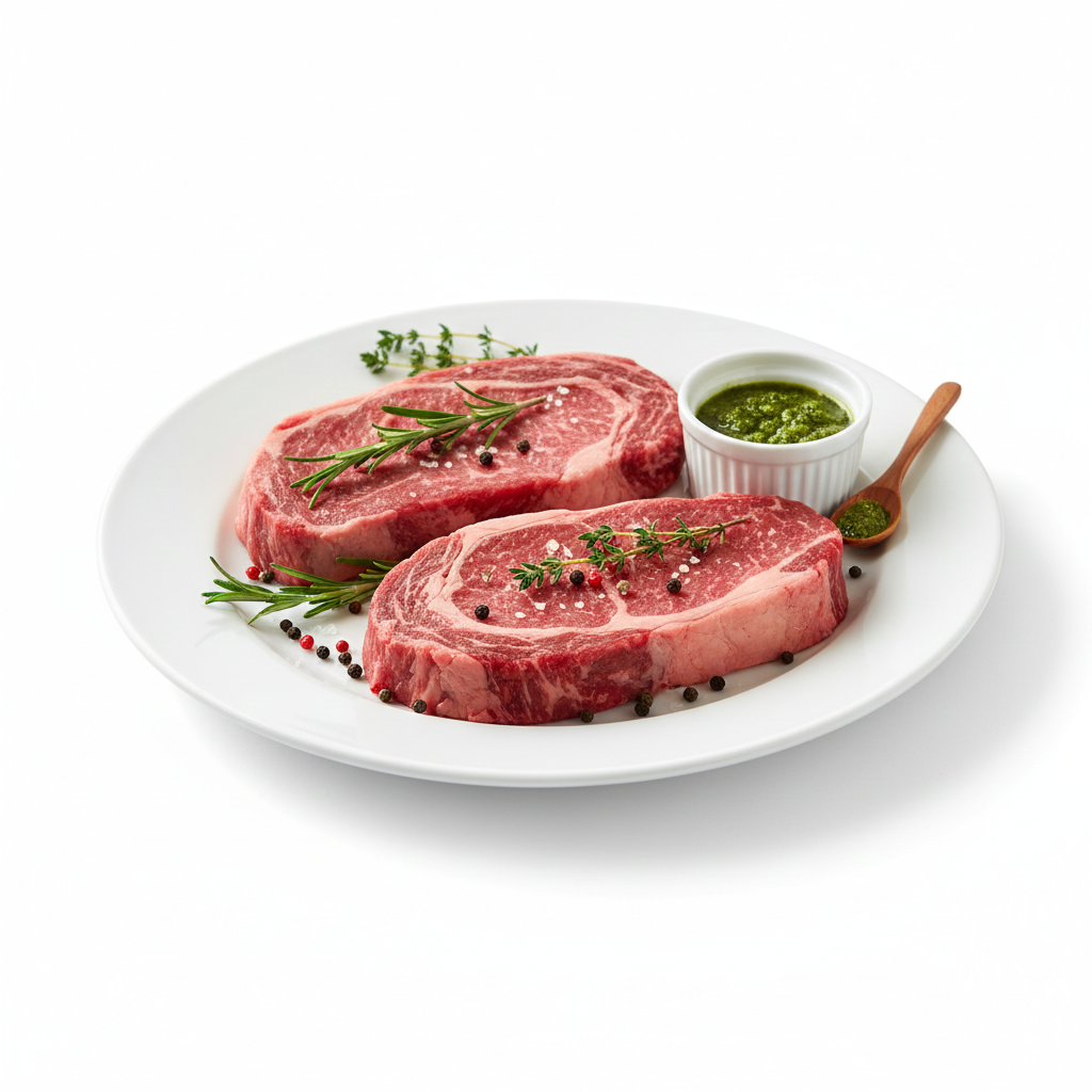 Buff Ribeye| Premium Kerala Buff Ribeye Steak  -Kerala Meat -  Antibiotics &amp; Hormone Free - Nature&
