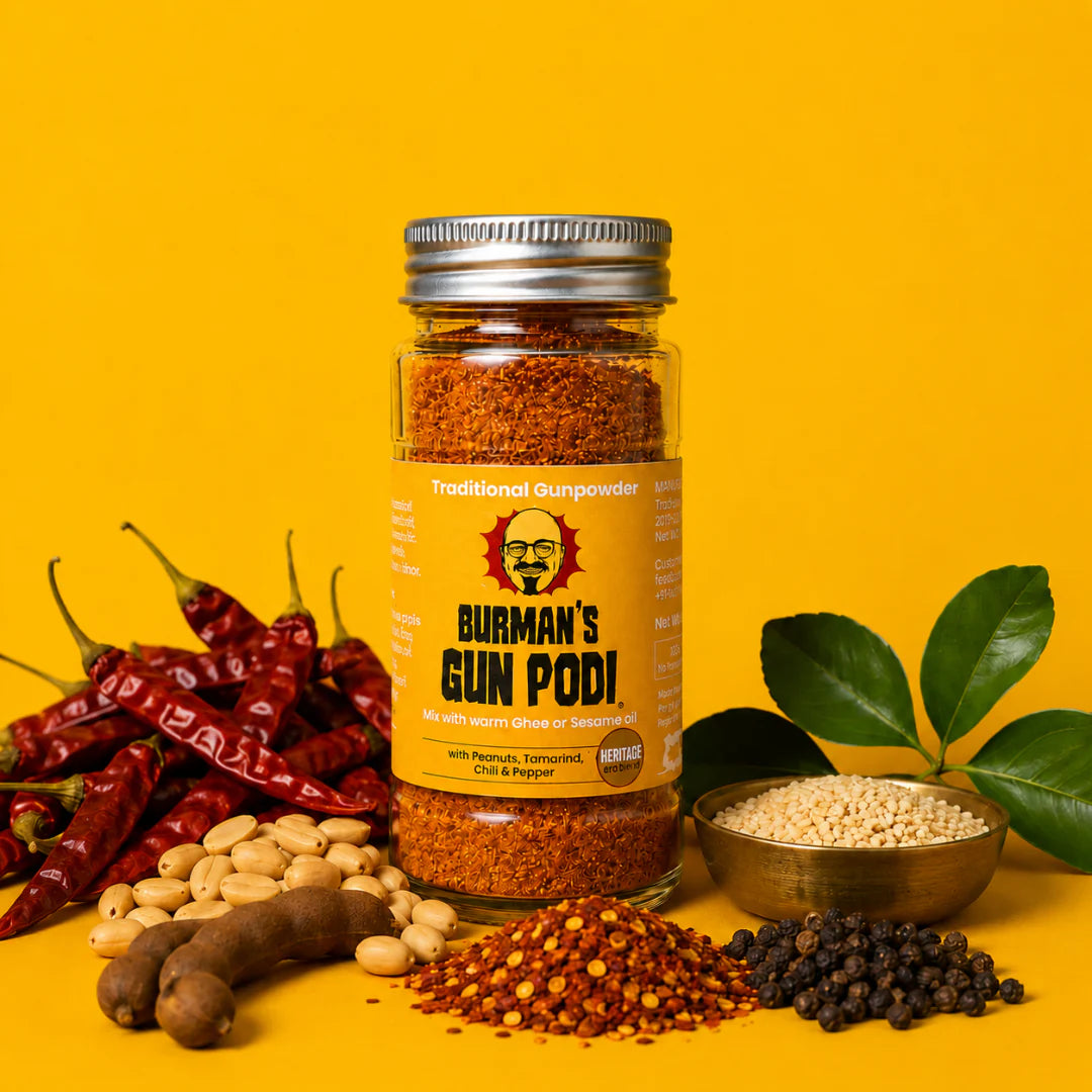 Spices | Heritage Traditional Mix with Peanuts, Tamarind, Chili & Pepper- Gluten Free , Vegan-Natural Ingredients, No Onion -Gun Podi- 50gm