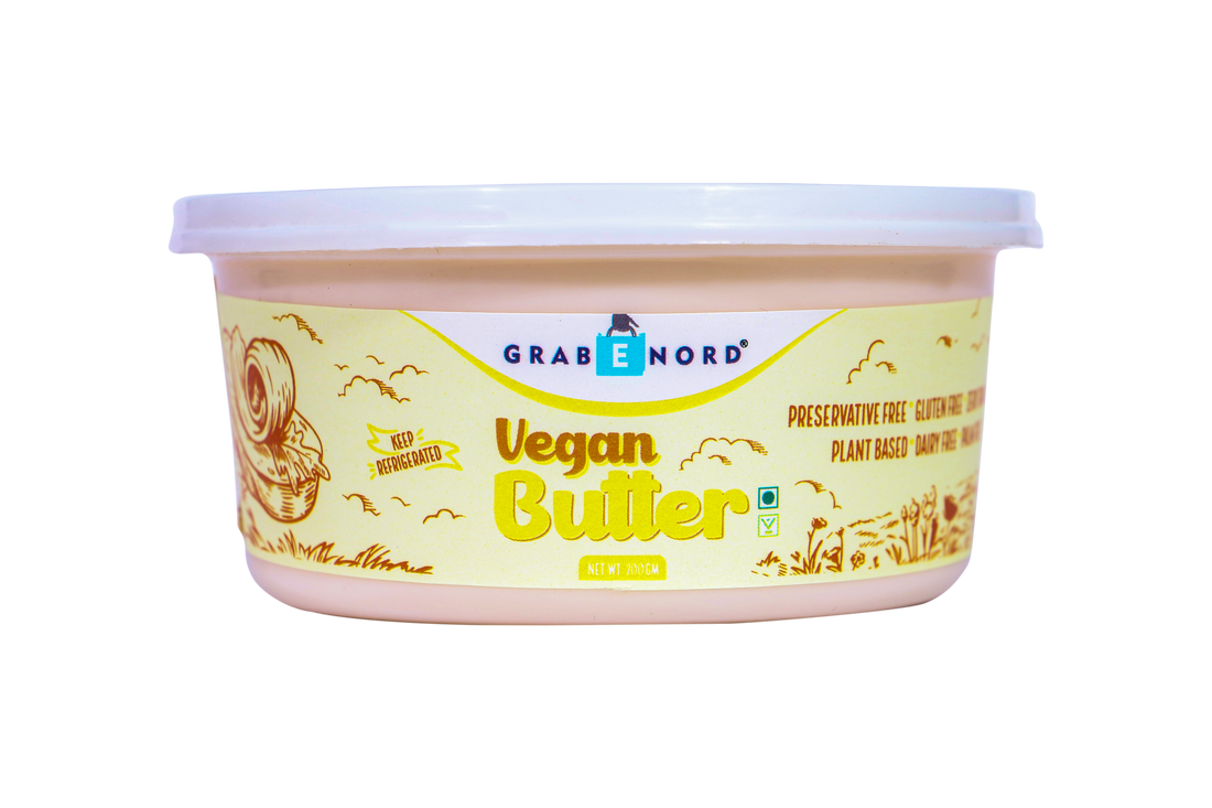Butter | Salted (Made From Coconut Oil) - Vegan, Gluten Free, Dairy Free &amp;amp; Casein Free - Grabenord - 200gm