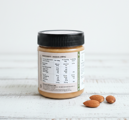 Butter| Almond Butter (Creamy)-Unsweetened - Gluten Free - Dairy Free, Soy Free Facilty - Jus’Amazin – 200gm