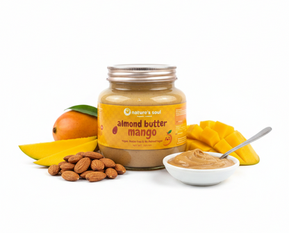 Butter | Mango Almond Butter-Vegan, Gluten Free -Made from Certified Organic Almonds-No Preservatives, No Artificial Flavour, No Palm Oil &amp; No Emulsifiers - Nature&