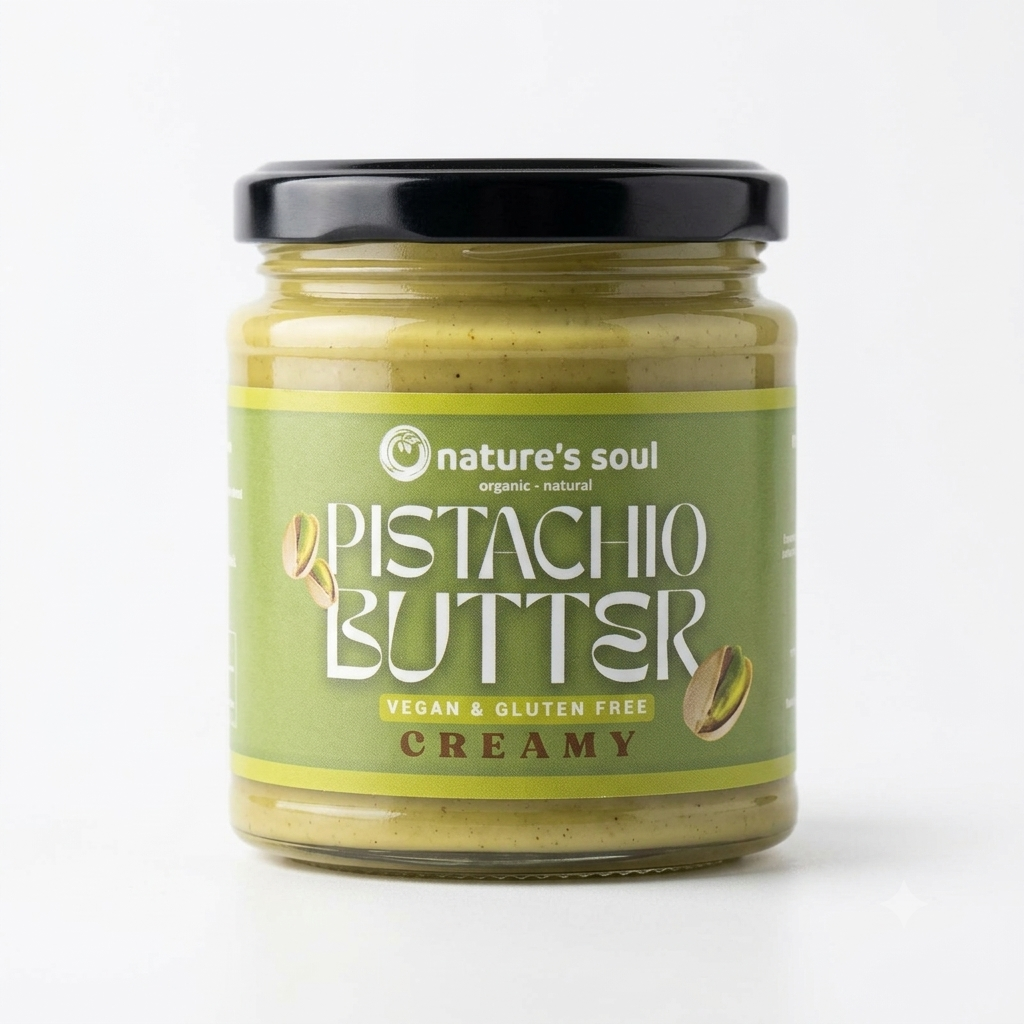 Butter | Pistachio Butter (Creamy) -Vegan, Gluten Free -No Preservatives, No Artificial Flavour, No Palm Oil &amp; No Emulsifiers - Nature&
