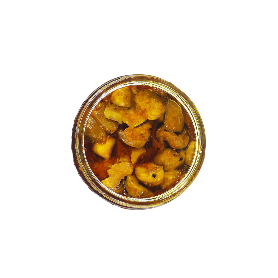 Pickle | Mushroom Garlic Pickle| Farm-grown Mushroom | Cold-pressed Mustard Oil-Mount Karol - 300gm