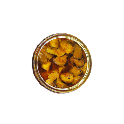 Pickle | Mushroom Garlic Pickle| Farm-grown Mushroom | Cold-pressed Mustard Oil-Mount Karol - 300gm