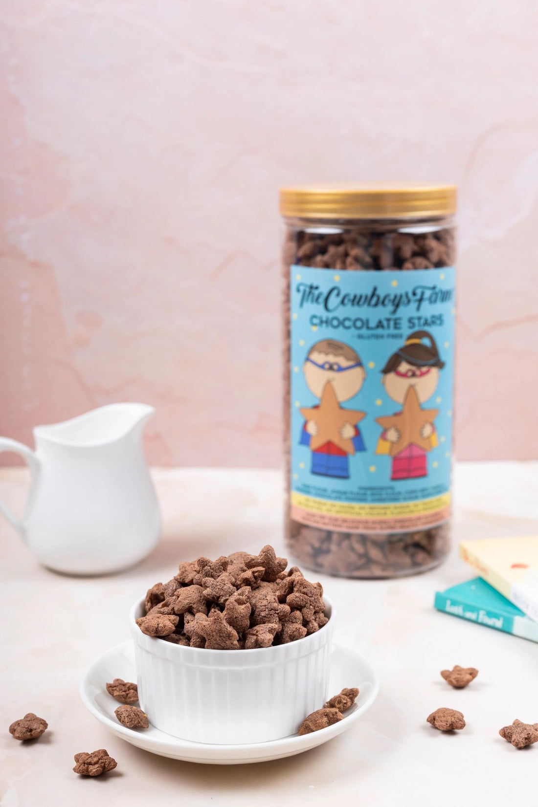 Chocolate Stars | Millet - Gluten Free, No Refined Sugar, No Palm Oil, No Wheat & No Maida - The Cow Boys Farm - 200gm