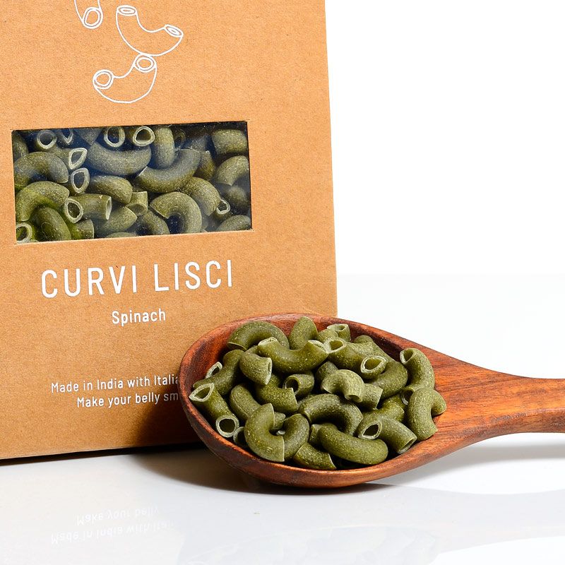 Curvi Lisci Pasta – Spinach – Gastronomica – 250gm