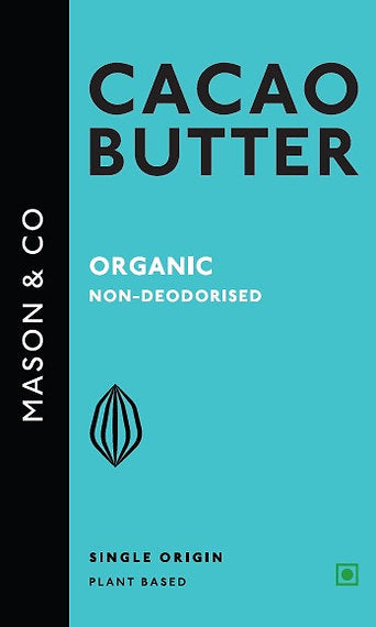 Cacao Butter - Organic, Vegan, Gluten Free & Soy Free - Mason & Co - 200gm