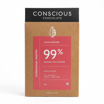 Cacao Powder (99%) - Vegan &amp;amp; Soy Free - Conscious Chocolate- 300gm