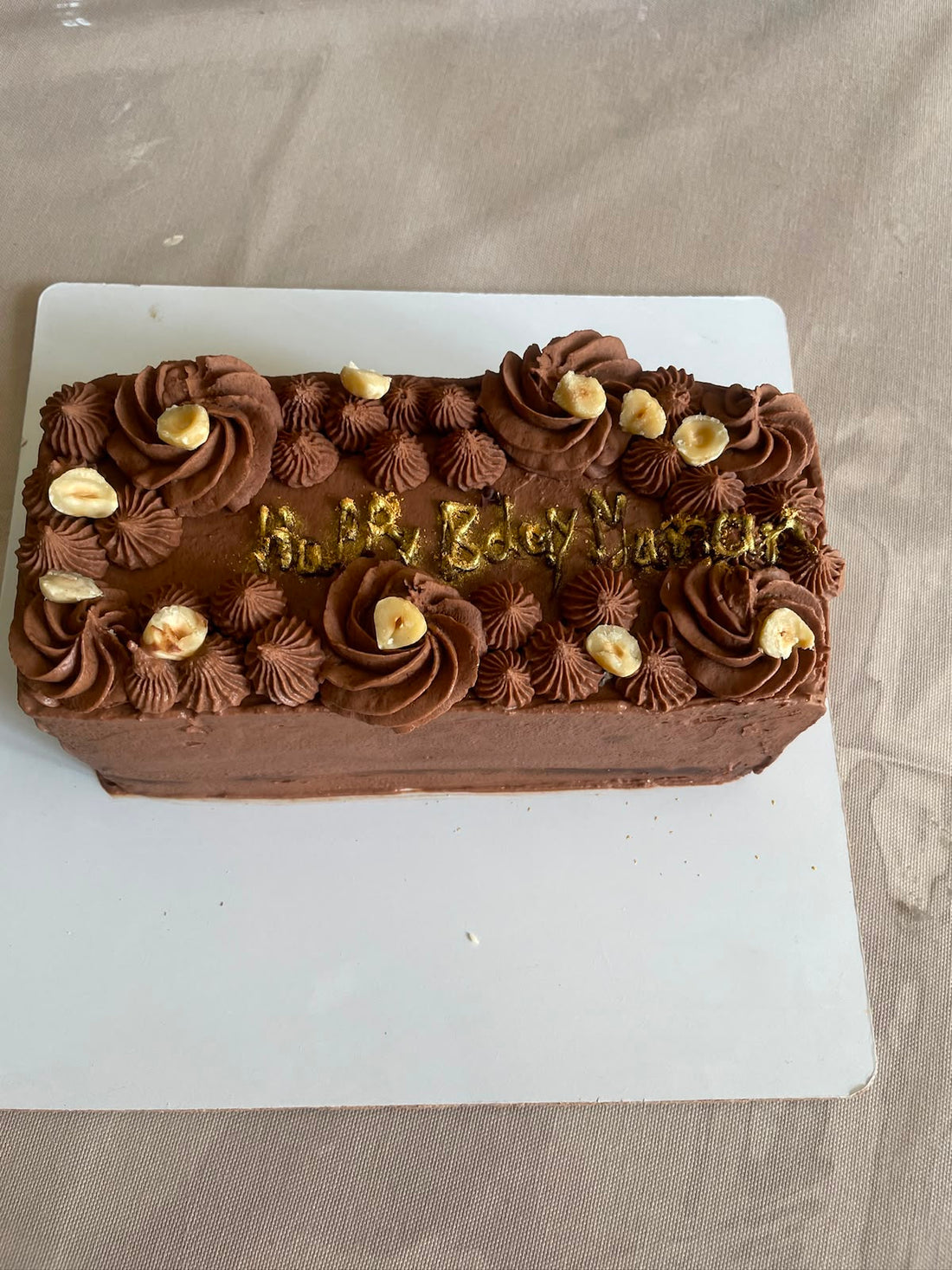 Cake | Chocolate Hazelnut Cake (Chocolate Sponge)  -Filled and topped with hazelnut- Vegan Gluten Free &amp; Refined Sugar Free ,Oil Free- Nature&
