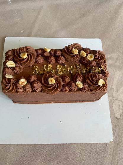 Cake | Chocolate Hazelnut Cake (Chocolate Sponge)  -Filled and topped with hazelnut- Vegan Gluten Free &amp; Refined Sugar Free ,Oil Free- Nature&