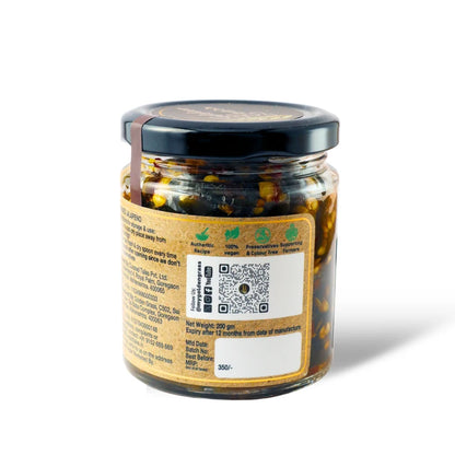 Candied Jalapeno | Kargil Apricot &amp; Saffron Preserve  - 100% Natural-No Refined Sugar – Vegan, No Added Colour &amp; No Added Preservatives – Golden Grass – 200gm