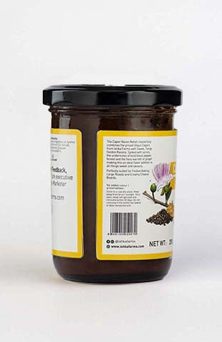 Caper Raisin Relish | No Added Colour &amp; No Added Preservatives - Ishka Farms - 250gm