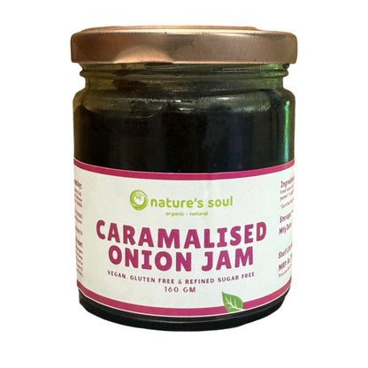 Caramalised Onion Jam - Fresh - Vegan, Gluten Free &amp;amp; Refined Sugar Free - Made with Organic Ingredients - 160gm