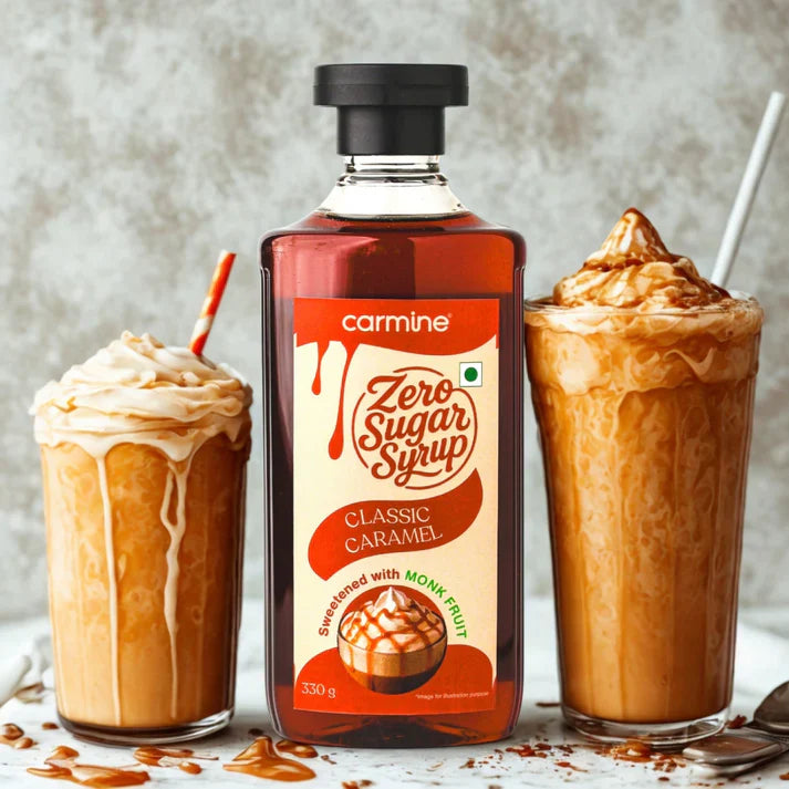Syrup  | Zero Sugar Classic Caramel – New &amp; Improved Recipe - Sweetened with Pure Monk Fruit - Natural, Plant-Based Sweetener - No Added Sugar-No Added Sugar &amp; No Added Preservatives – Carmine County – 60ml