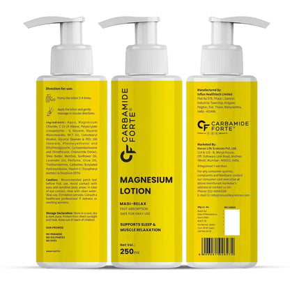Magnesium Lotion | Magnesium Lotion For Feet, Sleep Support, Muscle Recovery &amp; Pain Relief - Carbamide Forte - 250ml