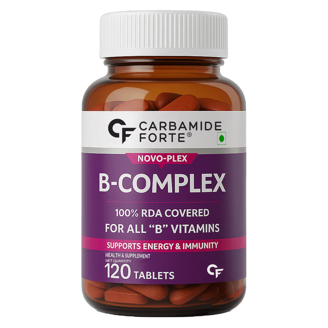 Vitamin B Complex | Supports Energy & Immunity - Vitamin B Complex Supplements For Women & Men - Carbamide Forte - 120 Tablets