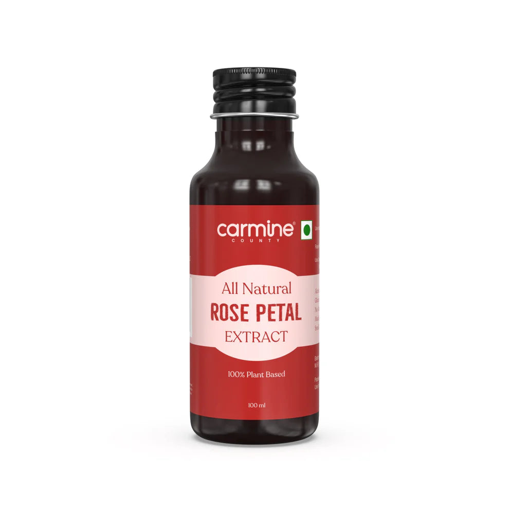 Rose Petal Extract | Roasted - All Natural - Gluten Free, Alcohol Free &amp; No Added Sugar - Carmine County – 100ml