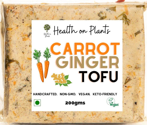 Carrot Ginger Tofu | 38gm Protein - Health on Plants - 200gm