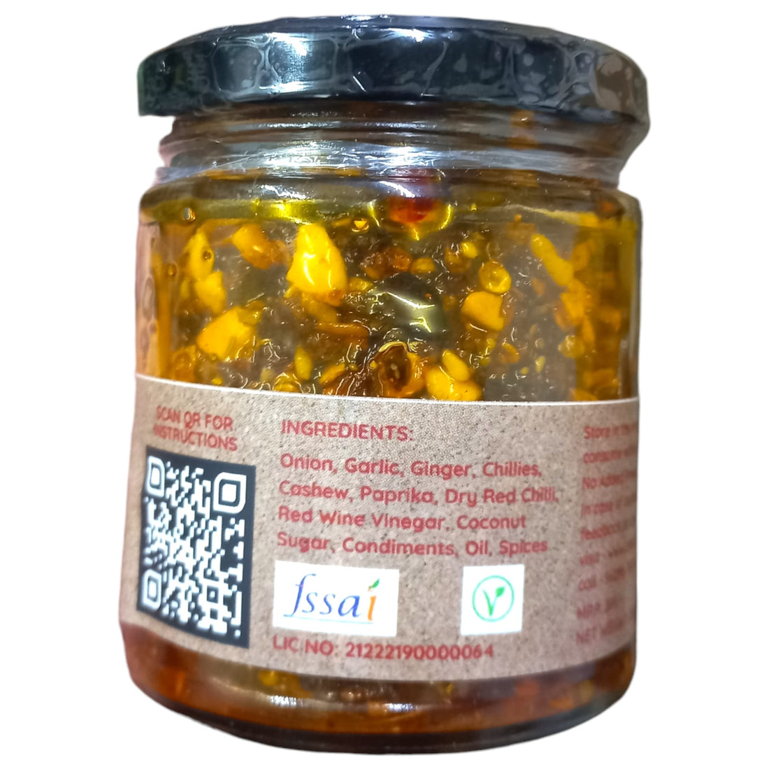 Cashew Chilli Crisp | Hunan – Cold Pressed Oil – Vegan, No Added Flavors, Colors, Thickener & No Emulsifiers And Stabilisers – CHEF ZEHN – 200gm