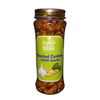 Cashew | Cashew Chilli Garlic (Roasted) – USDA Organic – Mrt Organics – 150gm