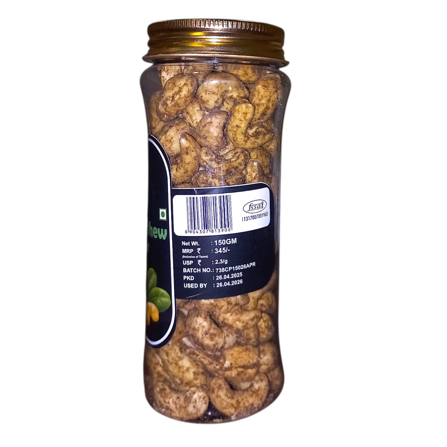 Cashew | Cashew Pepper (Roasted) – USDA Organic – Mrt Organics – 150gm