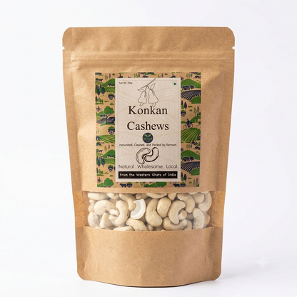 Cashews | Konkan Cashews - Plant Based, Super Food,  Nutrient Dense-No Pesticides, No Chemicals -Khetibadi – 250gm