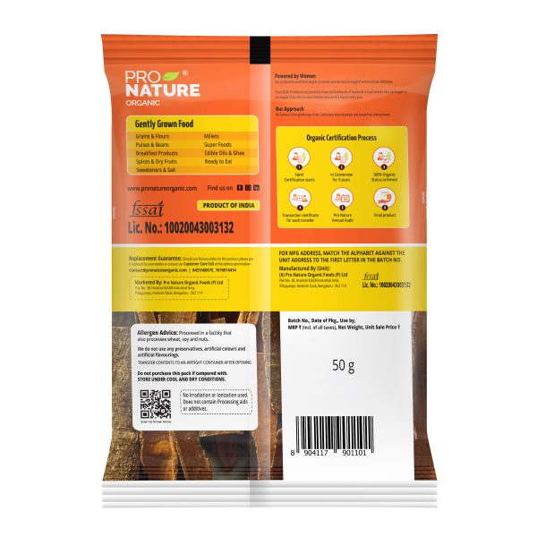 Cassia | Cassia Bark - Organic - Pro Nature - 50gm