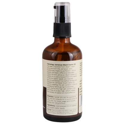 Black Castor Oil | Jamaican - USDA Organic - Vegan, Cruelty Free, Cold Pressed, Paraben Free &amp;amp; Preservatives Free – Tattvalogy – 100ml