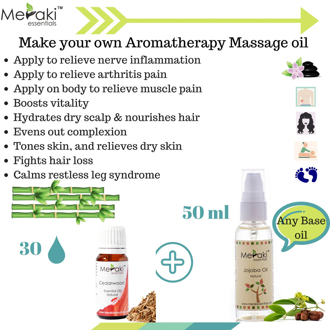 Cedarwood Natural Oil - Natural - Indian - Meraki Essential - 10ml