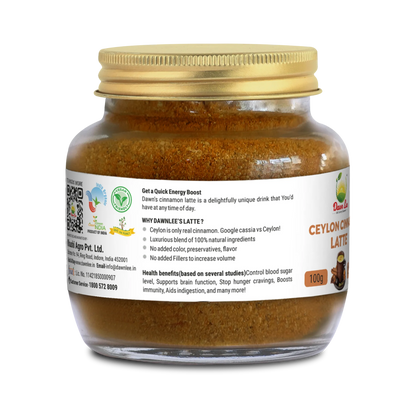 Ceylon Cinnamon Latte | Vegan, No Added Sugar, No Cassia &amp; No Added Preservatives – Dawn Lee – 100gm