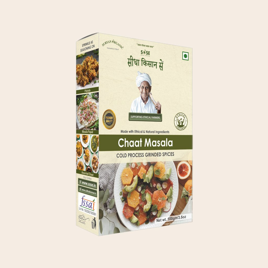 Masala | Chaat Masala  – Cold Pressed Grinded Spices – No Added Preservatives &amp; Chemical Free – SOSE – 100gm
