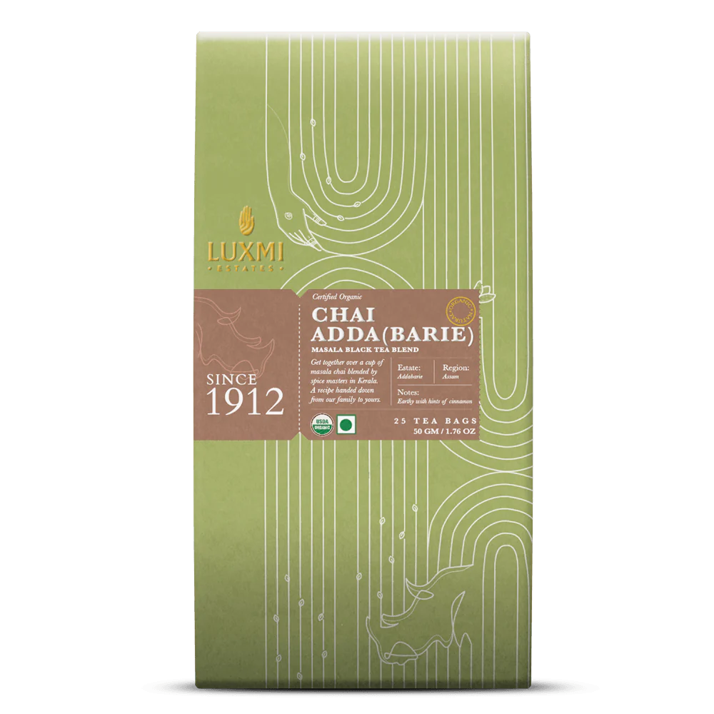 Chai Adda | Barie (Masala Black Tea Blend) – USDA Organic – Luxmi Estate – 25 Tea Bag- 50gm