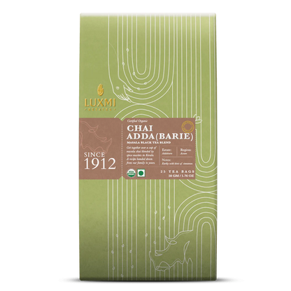 Chai Adda | Barie (Masala Black Tea Blend) – USDA Organic – Luxmi Estate – 25 Tea Bag- 50gm