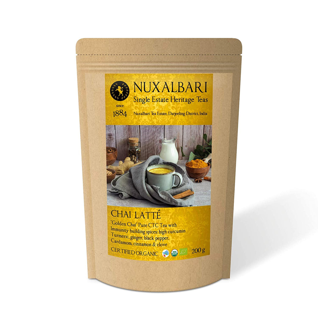 Tea | Chai Latte - USDA Organic - Nuxalbari - 200gm
